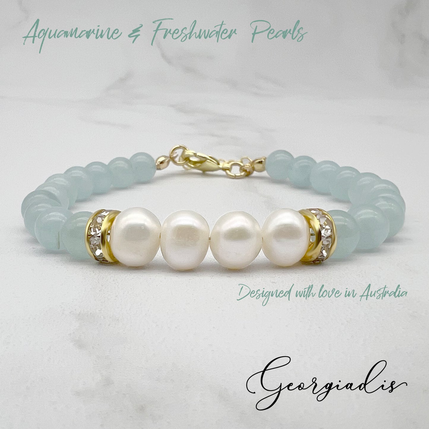 Genuine Large Freshwater Pearl and Real Aquamarine Drop Earrings, Grade A, High Lustre White Pearls, 18K Gold Plated, Strength, Honesty, Inspiration.