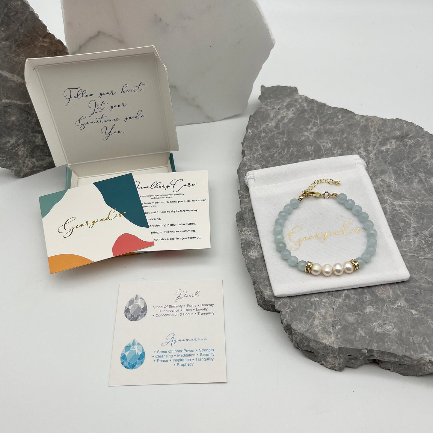 Genuine Large Freshwater Pearl and Real Aquamarine Drop Earrings, Grade A, High Lustre White Pearls, 18K Gold Plated, Strength, Honesty, Inspiration.