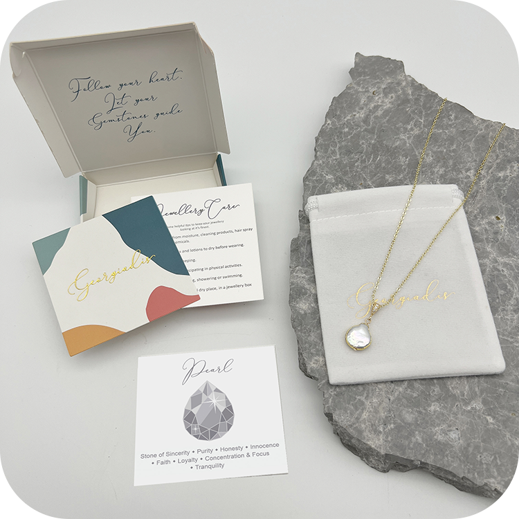 Blister Pearl Pendant Necklace for Women – Genuine Irregular Freshwater Blister Pearl with Gold-Plated Edge & 18K Gold Plated Chain, Elegant Minimalist Pearl Necklace, Luxury Gift, Birthday, Anniversary & Brides.