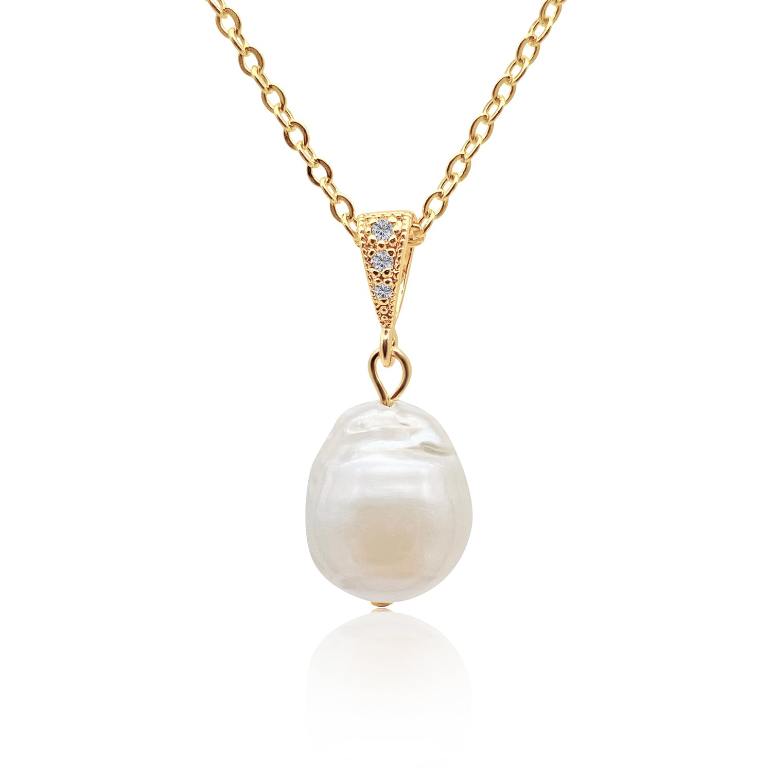 with Freshwater Baroque Pearl Pendant Necklace