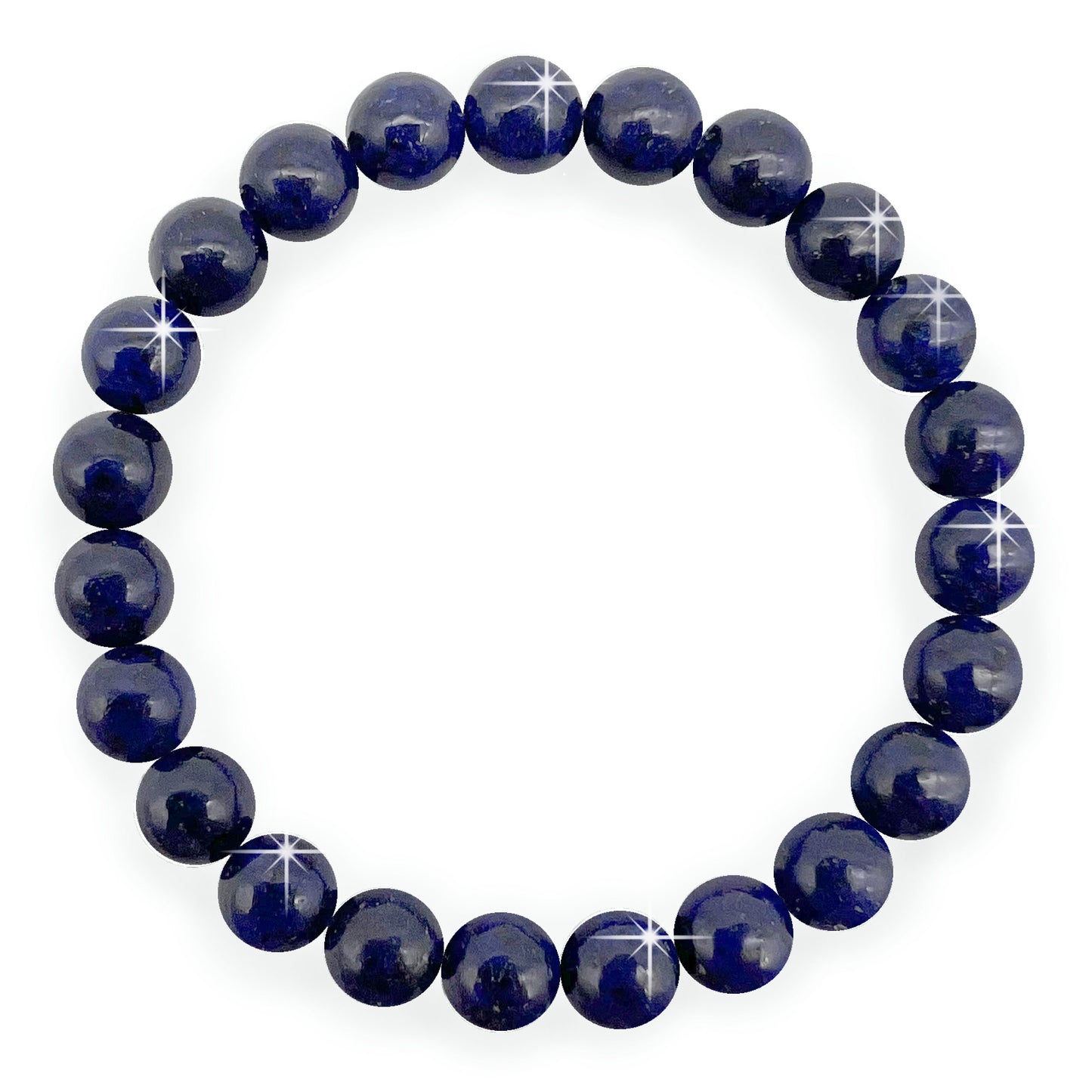 { Georgiadis } - Stunning 8mm Lapis Lazuli Gemstone Bracelet, Promotes Peace and Good Mood, Colour Therapy Blue, Loving Gift, Bracelet for Women